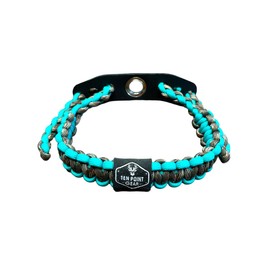 Ten Point Gear Bow Archery Wrist Sling 550 Paracord - Survival Hunting Shooting - 100% Full Grain Leather with Metal Grommet (Multiple Camo Options) (T Blue)