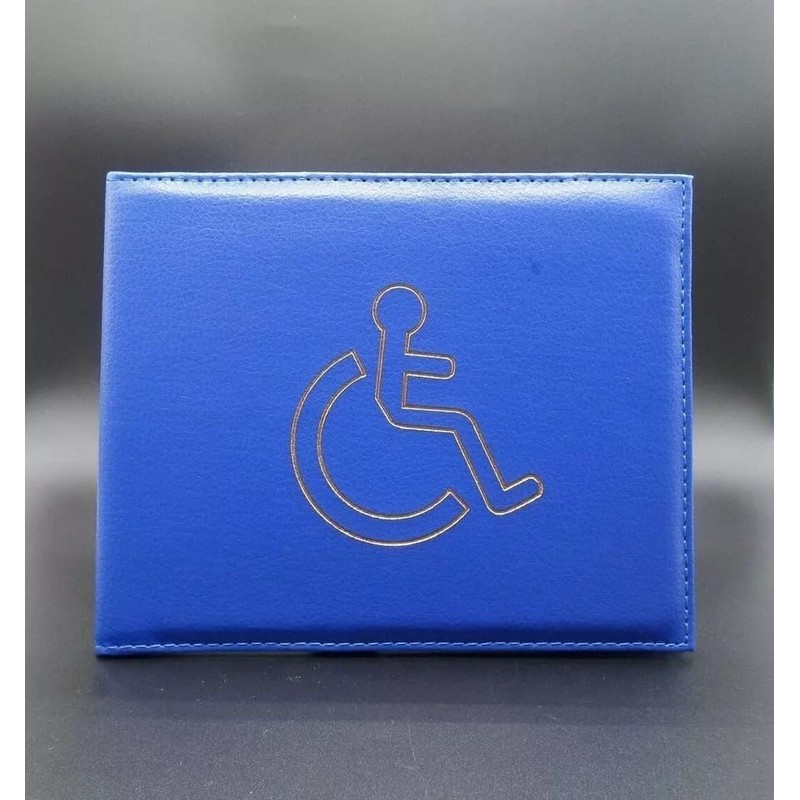 SEGOY PU Leather Disabled Badge Holder Wallet - Blue Badge