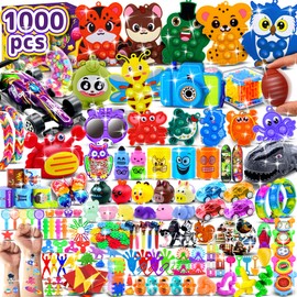 TRIRAXUS 1000 PCS Party Favors for Kids, Bulk Fidget Toys,Goodie Bags Stuffers, Treasure Box Toy for Classroom Prizes, Birthday Gifts, Stocking Pinata Filler Stuffers