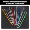 20-Piece Bent Needles and 4-Piece Threaders, Curved Needles, Sewing Needles,