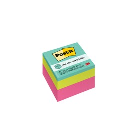 Post-it Notes Original Cube Assorted Neon, 1 7/8-Inch x 1 7/8-Inch (2051-FLT-SS)