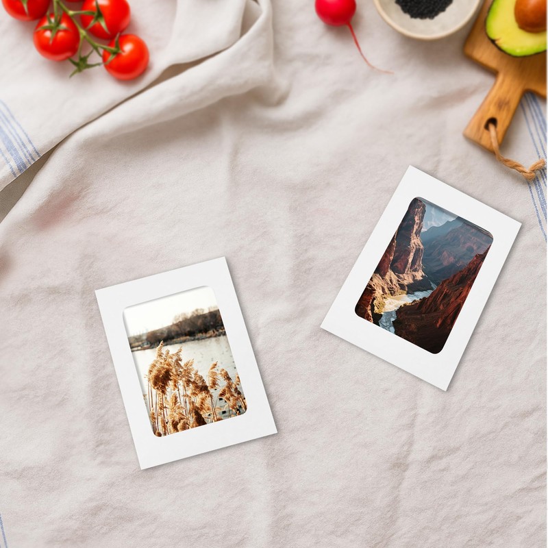 20 Pack White Paper Photo Frames Measuring 4x6 Inch with