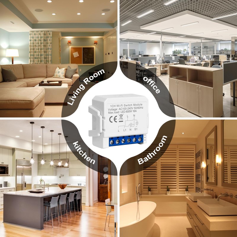 1 x Alexa Light Switch, WLAN Switch, WiFi Light Switch,