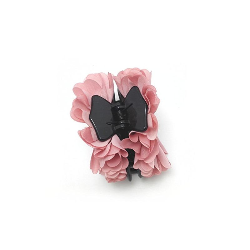 Flower Fabrics Hair Claw Clip (D05) (Light Pink) (D05)