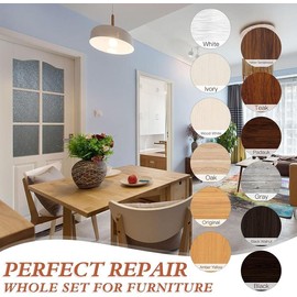SEISSO Wood Scratch Repair Kit - Set of 42 Wood Filler Putty for Scratches Furniture Markers Touch Up Vinyl Floor Repair Kit - Restore a Finish, Cover Hardwood Scratches, Cracks, Hole, Table, Door