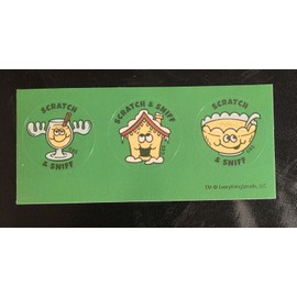 everything smells scratch and sniff stickers NEW set/3 Everything Smells Egg Nog Scent