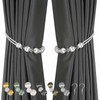 BEL AVENIR Crystal Curtain Tiebacks, Beaded Handmade Curtain with 2