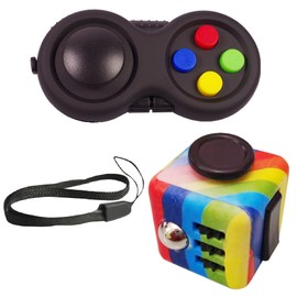 HAMILO Fidget Cube Pad Fidget Pad for Change of Mood 2pcs (Multicolor)