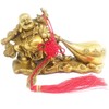 WEALTHCOMING Fengshui Buddha God of Wealth Statue,Laughing Buddha Pulling Money