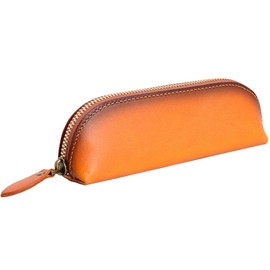 Leather Italian Leather Pen Case, Stylish, Leather Artisan Design, Makes a Great Gift, Camel, retro