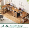 Huuger L Shaped Desk with Power Outlets, Computer Desk with