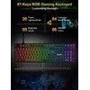 NPET CR108 108 Key RGB Gaming Mechanical Keyboard with Hot