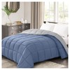Homelike Moment Lightweight Queen Comforter - Blue Down Alternative Bedding