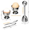 ROARINGWILD Egg Topper Set Stainless Steel Egg Shell Separator Remover