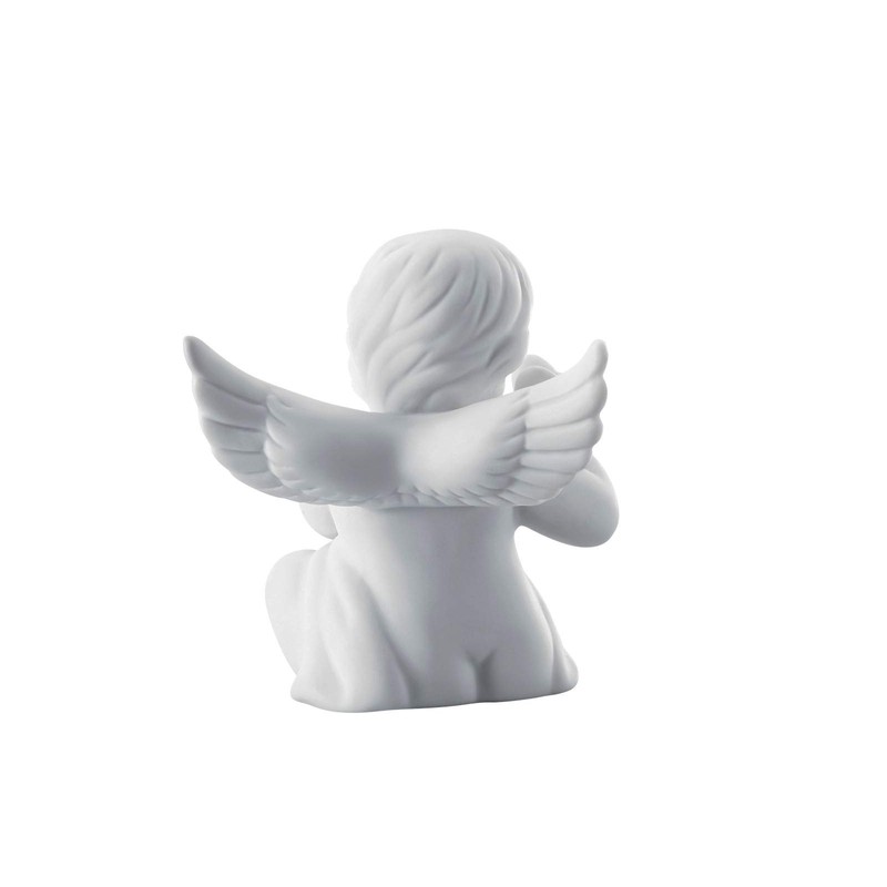 Angel Small White Matt Angel with Butterfly