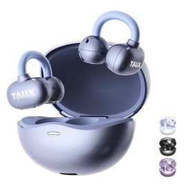 HHOGene TALIX X6 Clip-On Earbuds, Wireless Open Ear Earbuds Headphones, 4.8g Ultra-Light, Smart Touch Control, 40H Playtime, Immersive Sound，Secure Fit for Workouts and Daily Use (Blue)