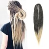 Double Ended Dreadlock Extensions 0.6CM Diameter Synthetic Hair 24Inch 20Strands