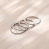 MILACOLATO 14K Gold Filled 1.3mm Thin Stackable Rings for Women