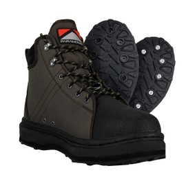 Paramount Outdoors Women's Stonefly Cleated Sole Wading Boot, Rubber Bottom Wading Shoe (10)