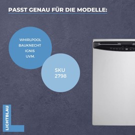 Lichtblau Lower Door Seal 2798 481246668912 Colour Black for Dishwashers I Seal Suitable for Whirlpool Bauknecht Ignis and Many More I Spare Part Rubber for Dishwasher
