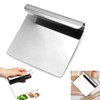 YOYEAH Stainless Steel Vegetable Scoop Kitchen Scraper - Dough Scraper,