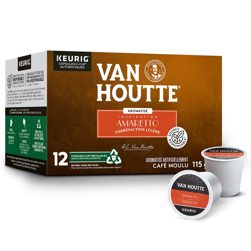 Van Houtte Amaretto K-Cup Coffee Pods, 12 Count For Keurig