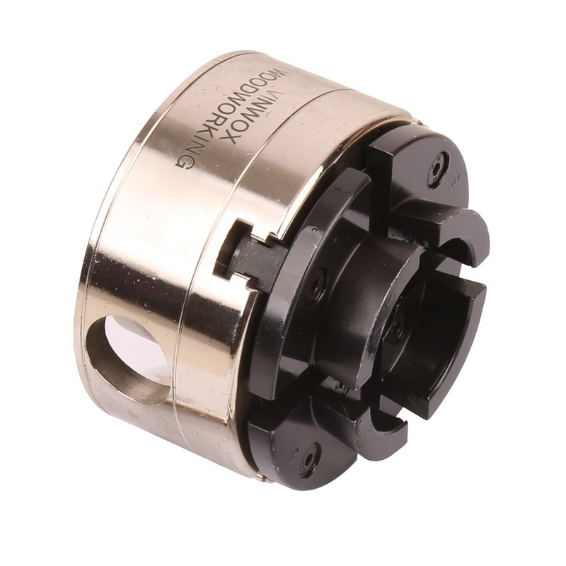 VINWOX 3-3/4INCH 4-Jaw Self-Centering Wood Lathe Chuck, 2" Round Jaw