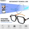 FEISEDY Reading Glasses Vintage Square Blue Light Blocking Glasses Women