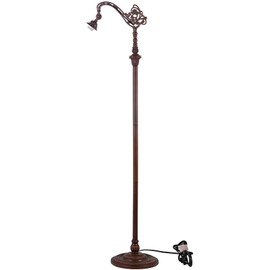 Capulina Tiffany Reading Floor Lamp Base Only Replacement for 11-12 Inch Wide Lampshade Pole Height 62 Inches Dark Bronze Finishing Resin Base
