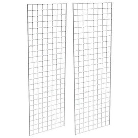 Only Garment Racks #1900W (Box of 2) Grid Panel for Retail Display - Perfect Metal Grid for Any Retail Display, 2'x 6', 2 Grids Per Carton (White Finish)