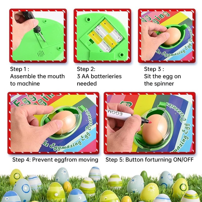 Abnaok Easter Egg Machine, Easter Egg Decoration Set, Easter Egg