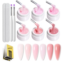 GZSYY Builder Gel for Gel Nails 6 Colours World of Nails Design Gel Sealing Gel for Gel Nails