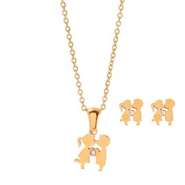 Medisei Dalee Set Earrings & Necklace – Kissing Couple