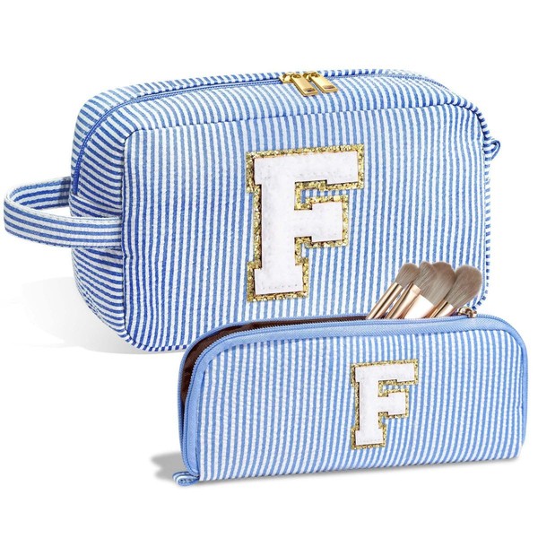 Hbhpov Makeup Bag set Organizer Cotton Letter Cosmetic Pouch Large