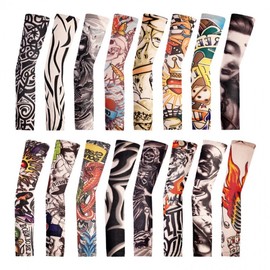 Unisex Tattoo Arm Sleeves - Floral Sun Protection Ice Sleeves for Summer Riding Size/4 15ea