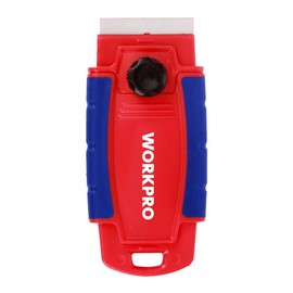 WORKPRO W018003 Razor Blade Scraper, Fully Retractable, 4-Positions (Single Pack)