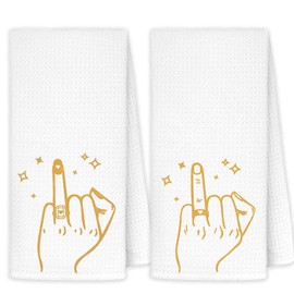 JINYO Couple Hand Towels Set of 2, Wedding Gifts for Couples 2025 Newlyweds Bride Groom Husband Wife, Married Couple Gifts Kitchen Dish Towels Decorative, Bridal Shower Kitchen Gifts, 16x24 Inch