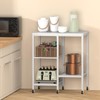Kitchen Microwave Cart with Wheels,Coffee Bar Table Station,4-Tier Rolling Baker's