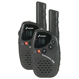 Stabo Elektronik Freecomm PMR-446 Funkhandy bis 5 km Reichweite, 200 Set schwarz
