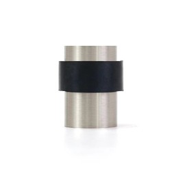 4 Pack Door Stop | Circular | Floor Mounted | Matte Brushed Nickel (4, Satin Nickel)