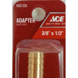 Ace 3/8" Barb x 1/2" Female FIP FPT Brass HOSE BARB Adapter Connector
