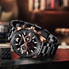MEGALITH Reloj Hombres Militar Negro: Acero Inoxidable Impermeable Análogo Cuarzo