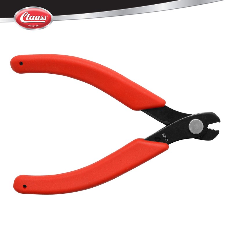 Clauss Snapper Wire Cutters with Round Points, Red, 5.75"