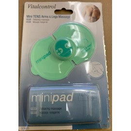 VitalControl SEM05: Mini (Pad) TENS Arms & Legs Massage, Adj. Intensity - Green