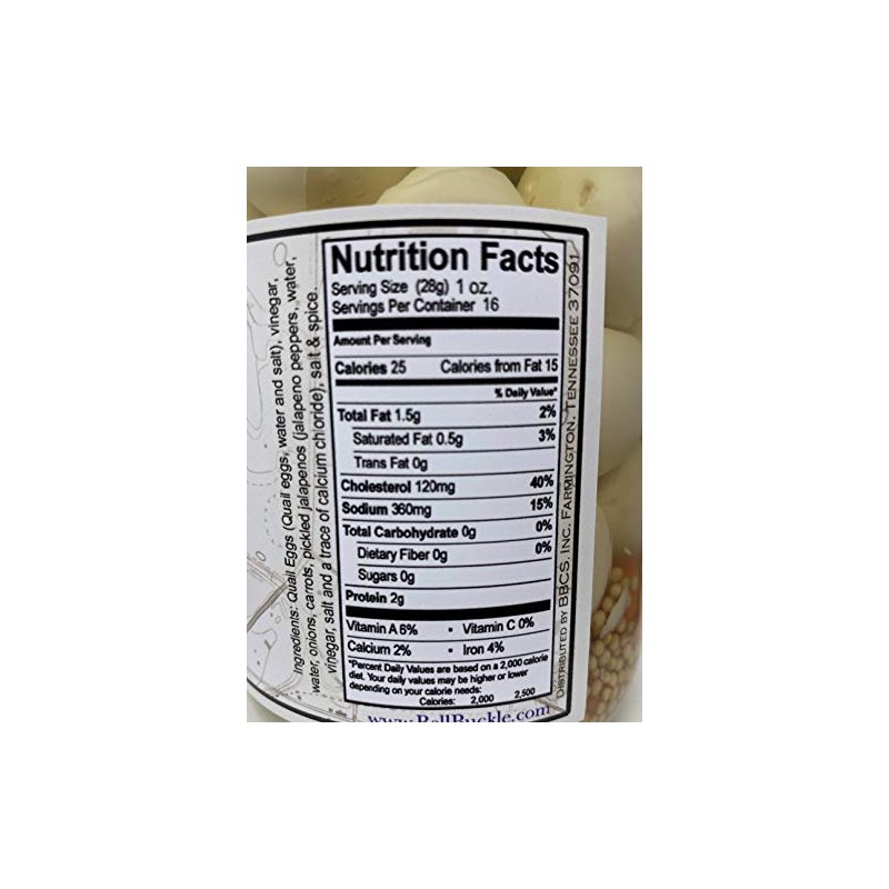 Pickled Quail Eggs (Mild) - 16 Ounce Jar
