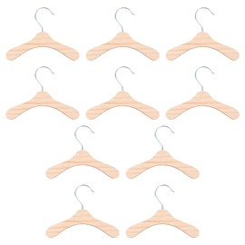 10pcs Wood Standard Hangers Dog Clothes Hangers Durable Coat Clothes Hangers Non Slip Trouser Slack Jeans Skirt Shorts Scarf Pant Hangers