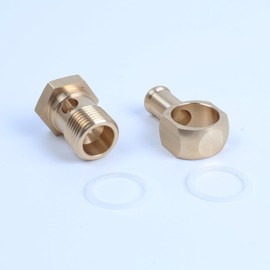 JADSOrBoBi 8089 Carburetor Inlet Fitting Compatible with Edelbrock, Fuel Banjo Fittings for Square-Bore & Carter AFB