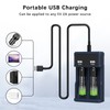 DQGG 18650 Rechargeable Battery and Charger 4pcs 3.7v 9900mAh Batteries