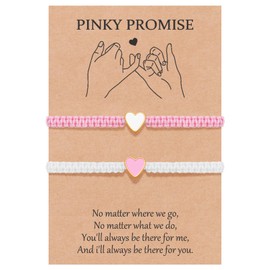 MANVEN Partner Bracelets Friendship Bracelets Heart Mother Daughter Bracelet Gift for Best Friend Sisters Girls Women Christmas Day Valentine's Day Birthday Gifts, No gemstone