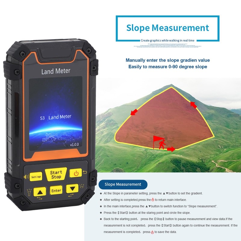 Handheld GPS Survey Equipment, S3 Land Area Meter with 4